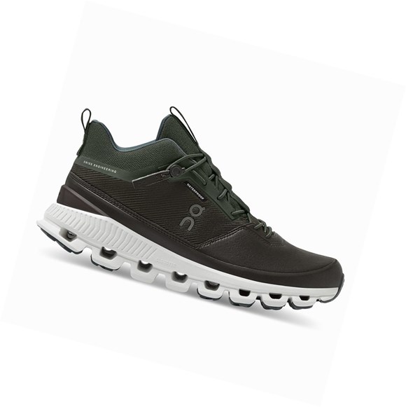 Black / Brown On Cloud Hi Waterproof Women's Sneakers | 9754LVQWG