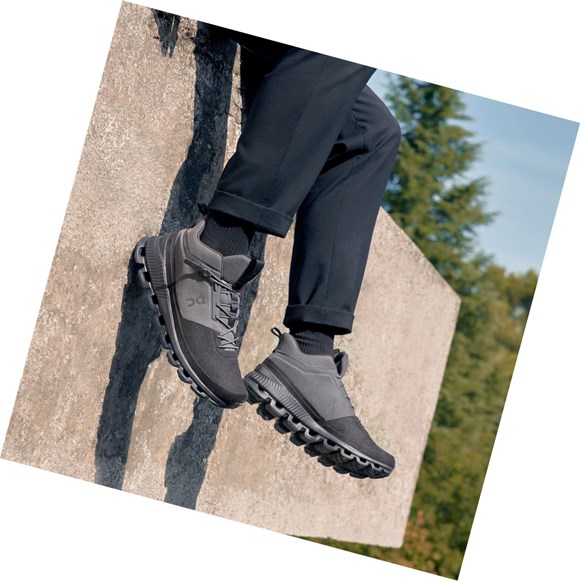 Black On Cloud Hi Men's Sneakers | 7164UEZOS