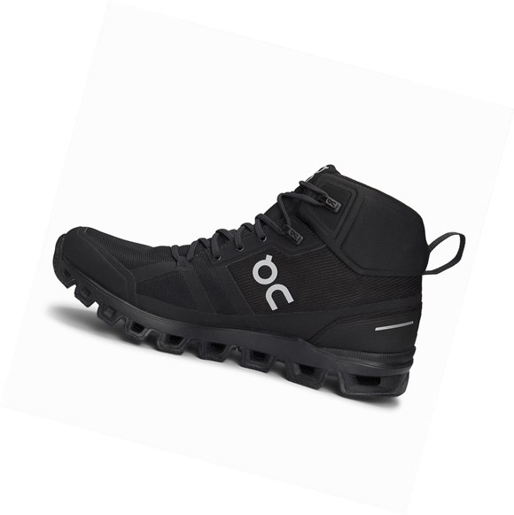 Black On Cloudrock Waterproof Women's Hiking Shoes | 3257YBEHT