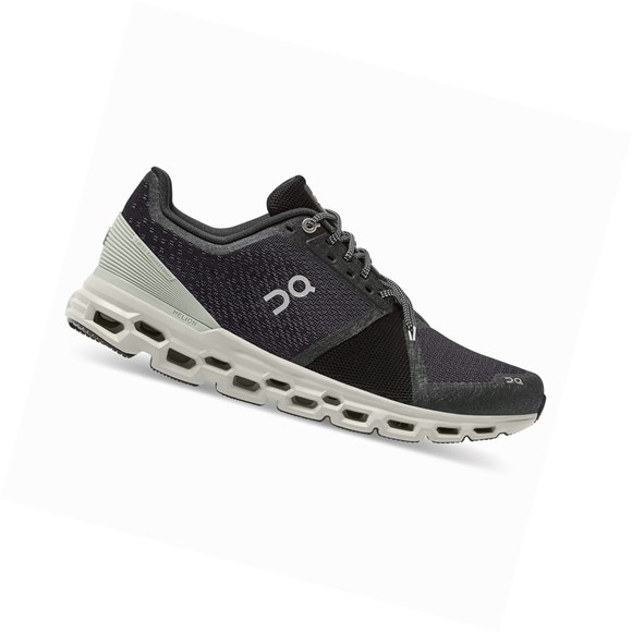 Black On Cloudstratus Men's Road Running Shoes | 6547BTPNO