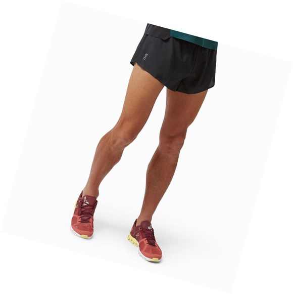 Black On Race Men's Running Shorts | 2154XLENB