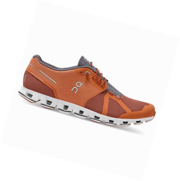 Brown / Orange On Cloud Men's Road Running Shoes | 6291ORIMS