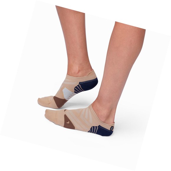 Brown Rose / Grey On Low Women's Running Socks | 6502YRNXS