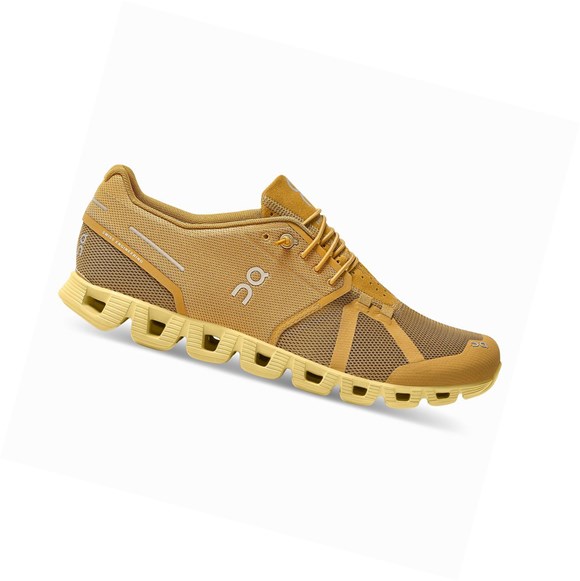 Brown / Yellow On Cloud Monochrome Men's Road Running Shoes | 6042FDXYB