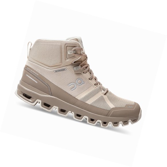 Khaki On Cloudrock Waterproof Women's Hiking Shoes | 3814IKCEW