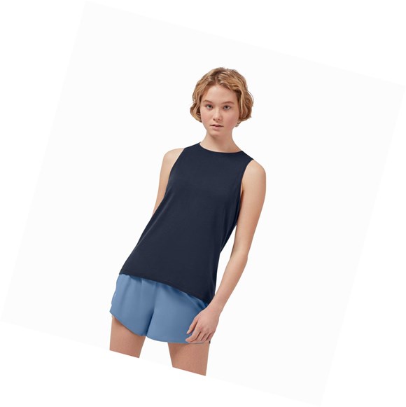 Navy On Active Women's Tanks | 9280TVUEI