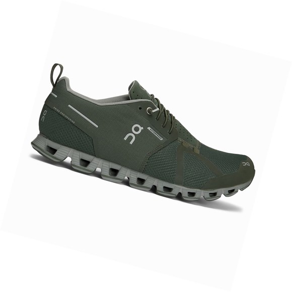 Olive On Cloud Waterproof Men's Road Running Shoes | 8569LVONQ